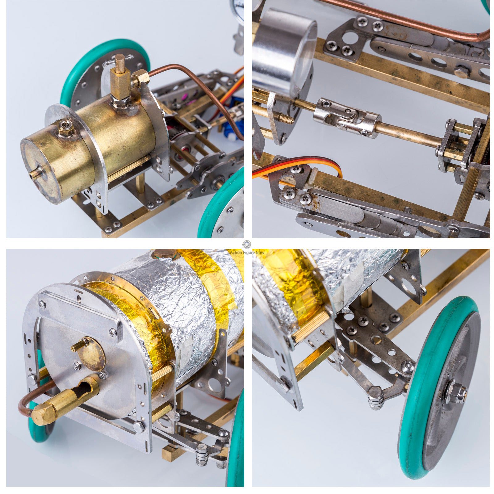 1/10 RC Rear-Drive Steam-Powered Vehicle Kit with V4 Steam Engine, Gearbox, and Boiler 1/10 RC Rear-Drive Steam-Powered Vehicle Kit with V4 Steam Engine, Gearbox, and Boiler