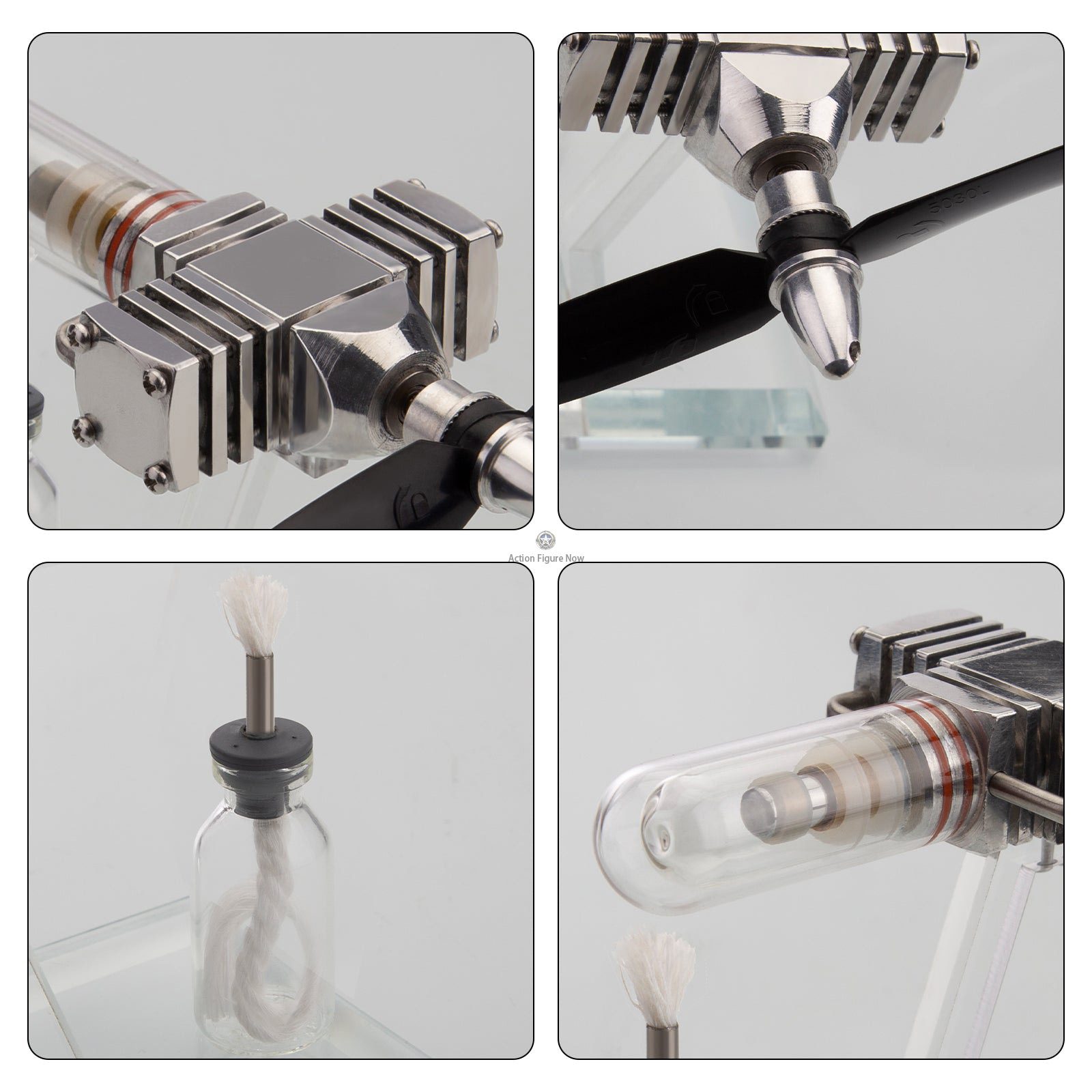 ENJOMOR Plane Head Stirling Engine Pocket-Sized Free-Piston External Combustion Engine Model Toy ENJOMOR Plane Head Stirling Engine Pocket-Sized Free-Piston External Combustion Engine Model Toy