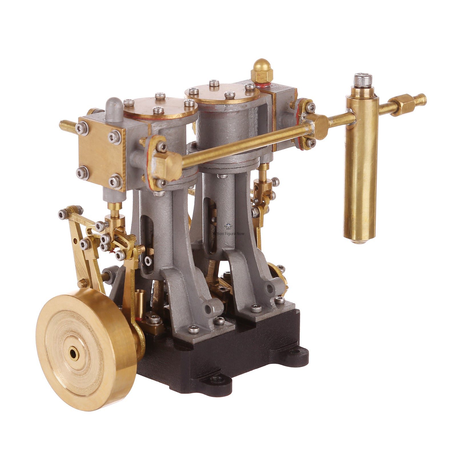 Mini Double-Cylinder Compound Steam Engine with Reversing Mechanism for Steamboats, RC Boats, and Model Ships Mini Double-Cylinder Compound Steam Engine with Reversing Mechanism for Steamboats, RC Boats, and Model Ships