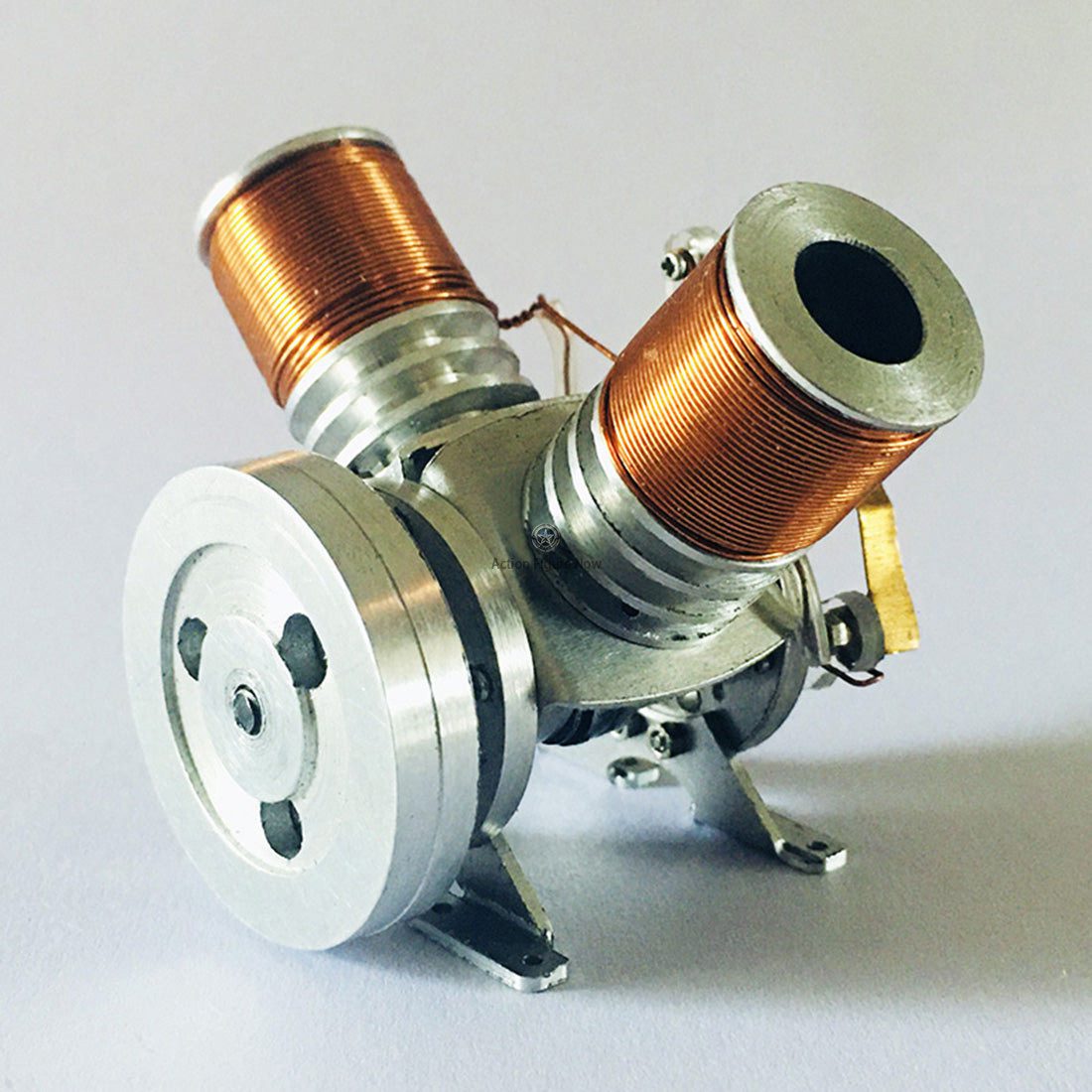 Metal Mini V Type Double-Cylinder V2 Electromagnetic Engine Model Kit Metal Mini V Type Double-Cylinder V2 Electromagnetic Engine Model Kit