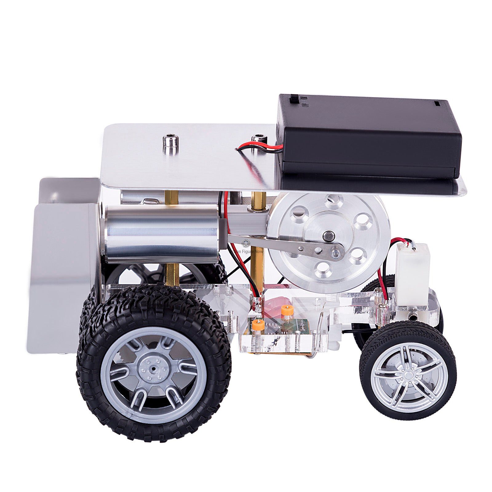 DIY Stirling Engine Model Car - RC Steering Vehicle for Science Experiments and Teaching DIY Stirling Engine Model Car - RC Steering Vehicle for Science Experiments and Teaching