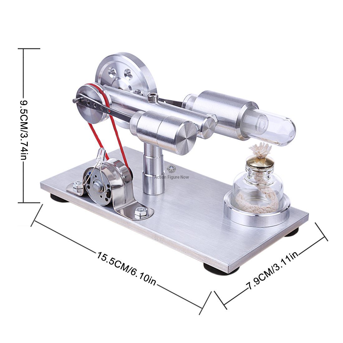 Stirling Engine Generator with LED Illumination and Educational Model - Enginediy Stirling Engine Generator with LED Illumination and Educational Model - Enginediy