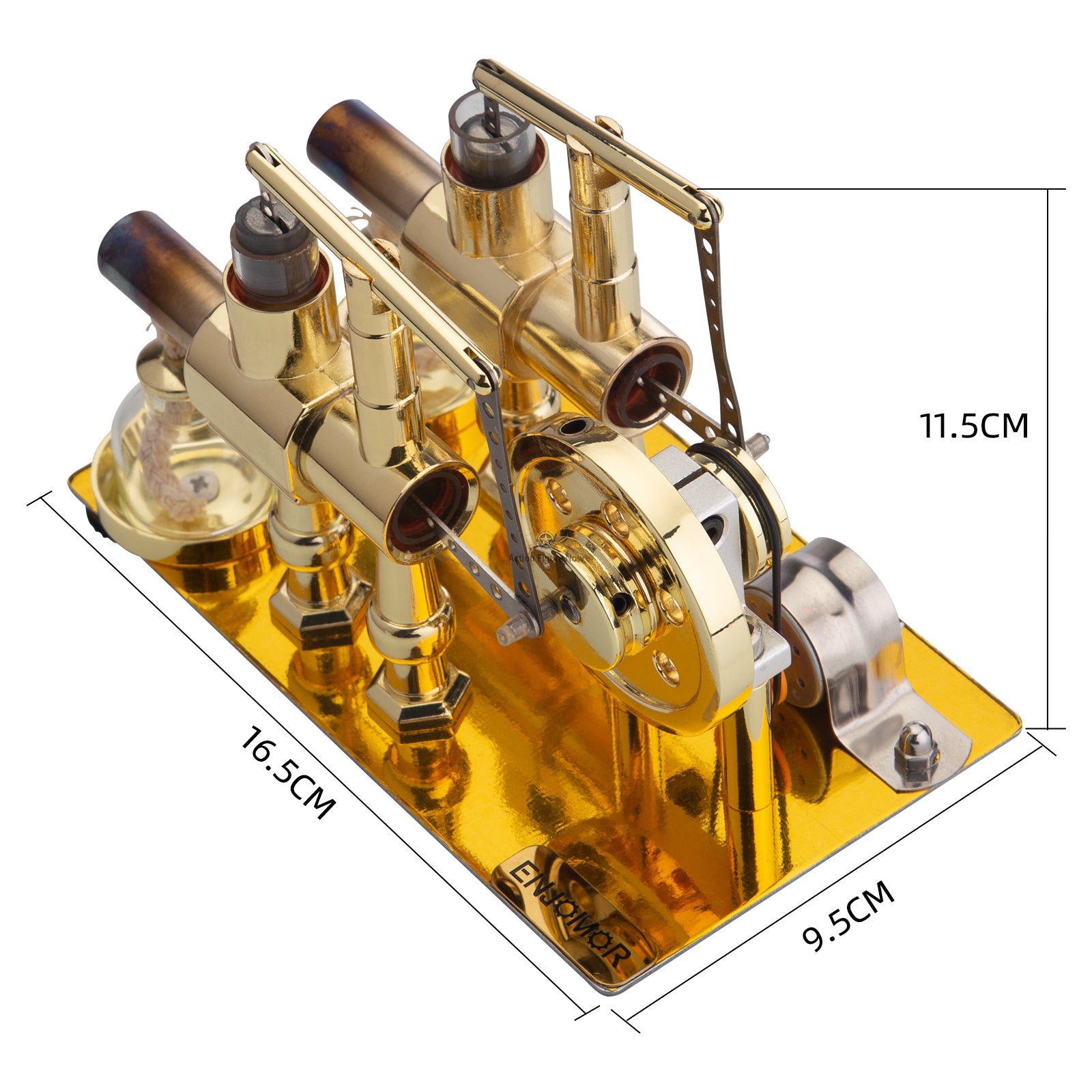 ENJOMOR Stirling Engine Hot Air External Combustion Model with LED Bulb Gift ENJOMOR Stirling Engine Hot Air External Combustion Model with LED Bulb Gift