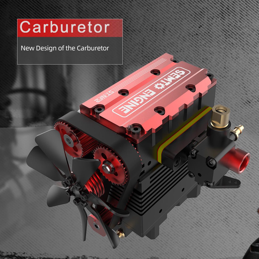 SEMTO ST-NF2 7cc Nitro Engine Model Kit - Build Your Own SOHC Inline 2-Cylinder 4-Stroke Engine SEMTO ST-NF2 7cc Nitro Engine Model Kit - Build Your Own SOHC Inline 2-Cylinder 4-Stroke Engine