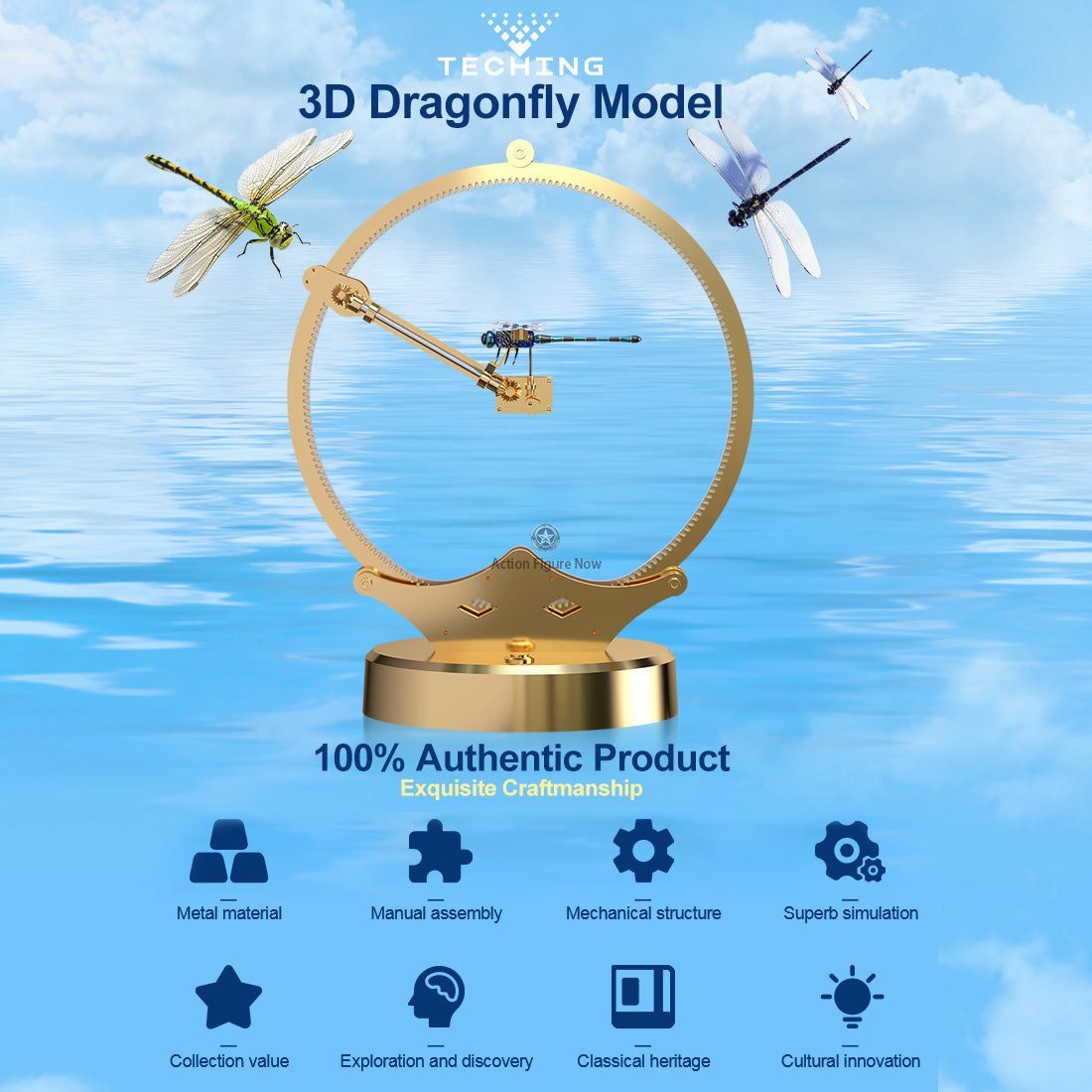 TECHING 3D Metal Dragonfly Construction Model - Build Your Own DIY Dragonfly Assembly Kits for Kids, Teens, and Adults TECHING 3D Metal Dragonfly Construction Model - Build Your Own DIY Dragonfly Assembly Kits for Kids, Teens, and Adults