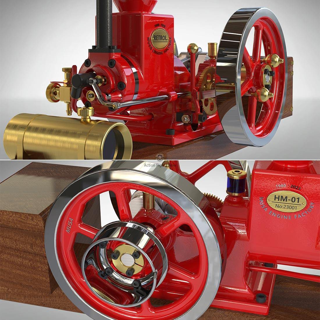 RETROL HM-01 One-Key Start Hit-and-Miss Engine with Starter Kit, Stand, and Accessories RETROL HM-01 One-Key Start Hit-and-Miss Engine with Starter Kit, Stand, and Accessories