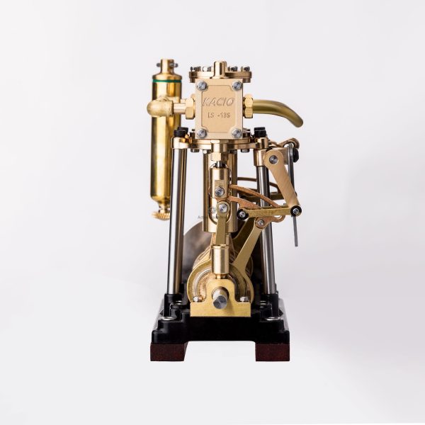 KACIO LS3-13S Vertical Steam Engine 2-Cylinder RC Reciprocating Steam Engine with Oil Cup Support Forward & Reverse Rotation Steam Model Boat