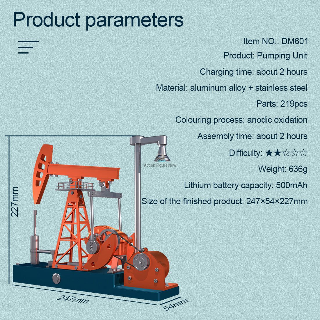 Pumping Unit Model Building Kit: Educational 3D Metal Mechanical Puzzle
