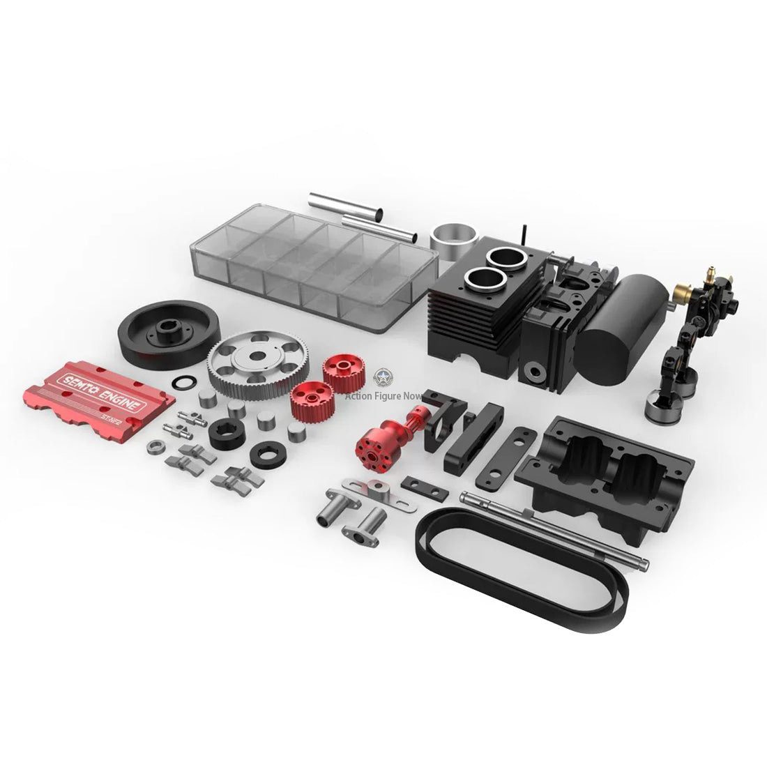 SEMTO ST-NF2 7cc Nitro Engine Model Kit - Build Your Own SOHC Inline 2-Cylinder 4-Stroke Engine SEMTO ST-NF2 7cc Nitro Engine Model Kit - Build Your Own SOHC Inline 2-Cylinder 4-Stroke Engine
