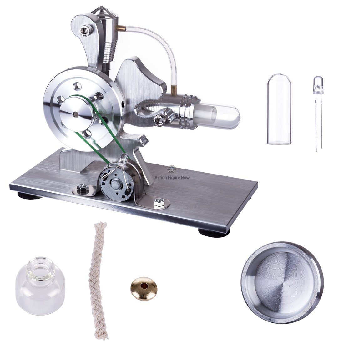 Squirrel Shape Stirling Engine Model: Single-Cylinder Stirling Engine with LED Generator Squirrel Shape Stirling Engine Model: Single-Cylinder Stirling Engine with LED Generator