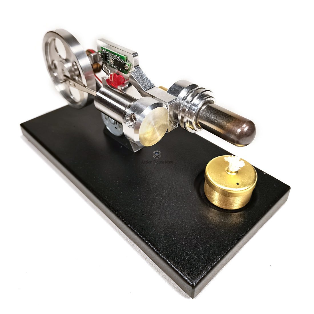 ENJOMOR -Type Stirling Engine Model with Digital Voltage Voltmeter and Light Bulb - Science Experiment Engineering Educational Toy