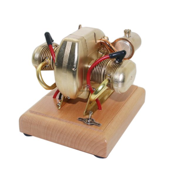 Miniature 3.2cc R90S Gasoline Engine: 2-Cylinder, 4-Stroke for Motorcycle Model and Ice Cube Engine Experiementation