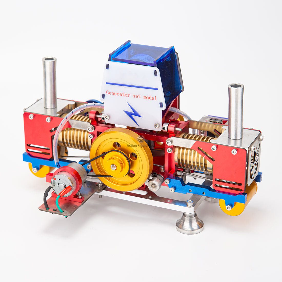 Opposed Twin Cylinder Flame-Fueled Vacuum Suction Stirling Power Generator Model Kit Opposed Twin Cylinder Flame-Fueled Vacuum Suction Stirling Power Generator Model Kit