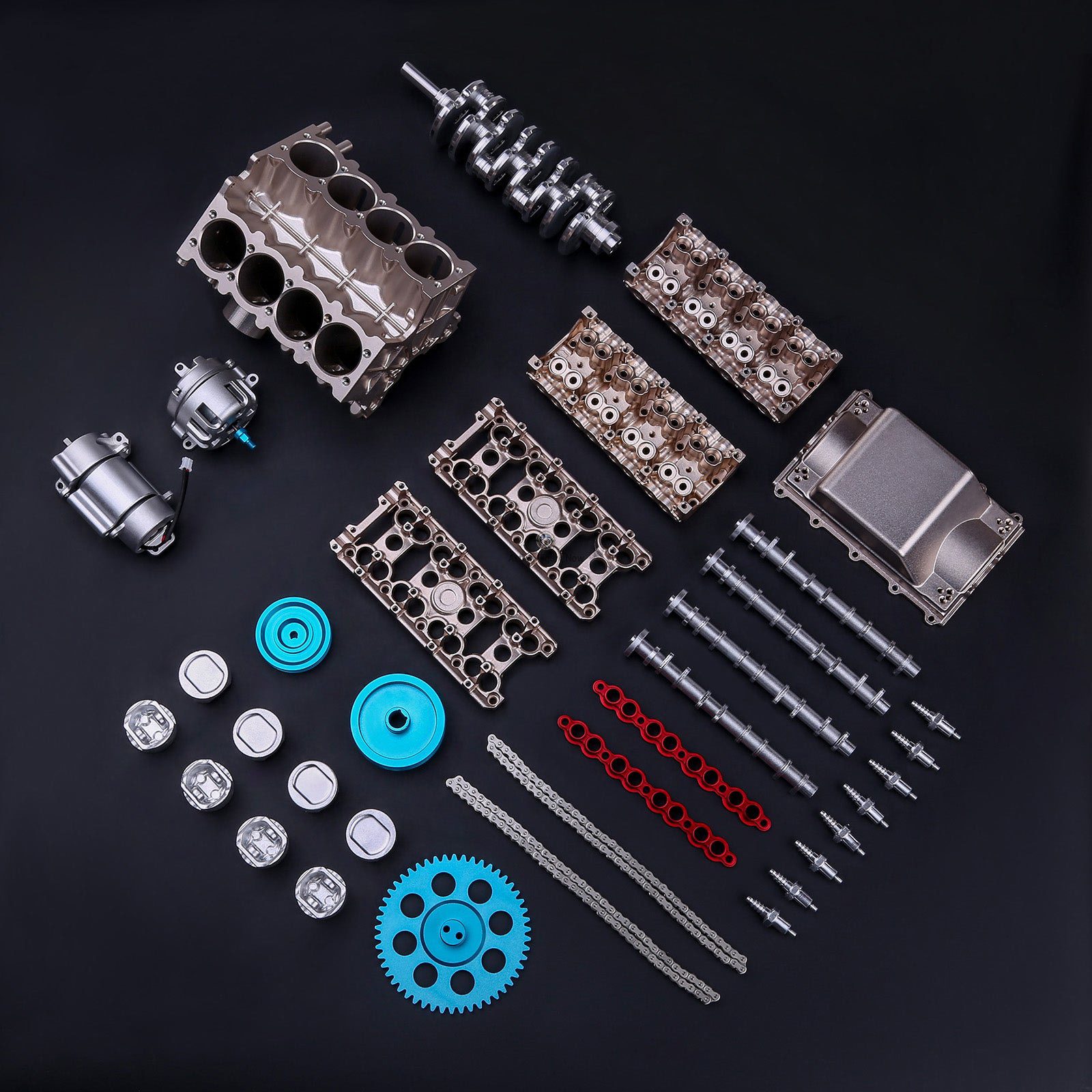 DIY Mechanical V8 Engine Metal Assembly Model Kit for Physics Toy STEM Science Experiment DIY Mechanical V8 Engine Metal Assembly Model Kit for Physics Toy STEM Science Experiment