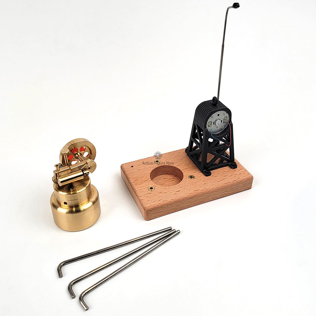 KACIO FD-6 3-Legged Miniature Oscillating Steam Engine Kit with Boiler & Steam Power Generation Parts KACIO FD-6 3-Legged Miniature Oscillating Steam Engine Kit with Boiler & Steam Power Generation Parts