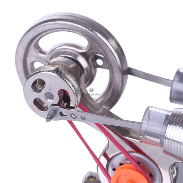 Stirling Engine Generator with LED Light Bulb
