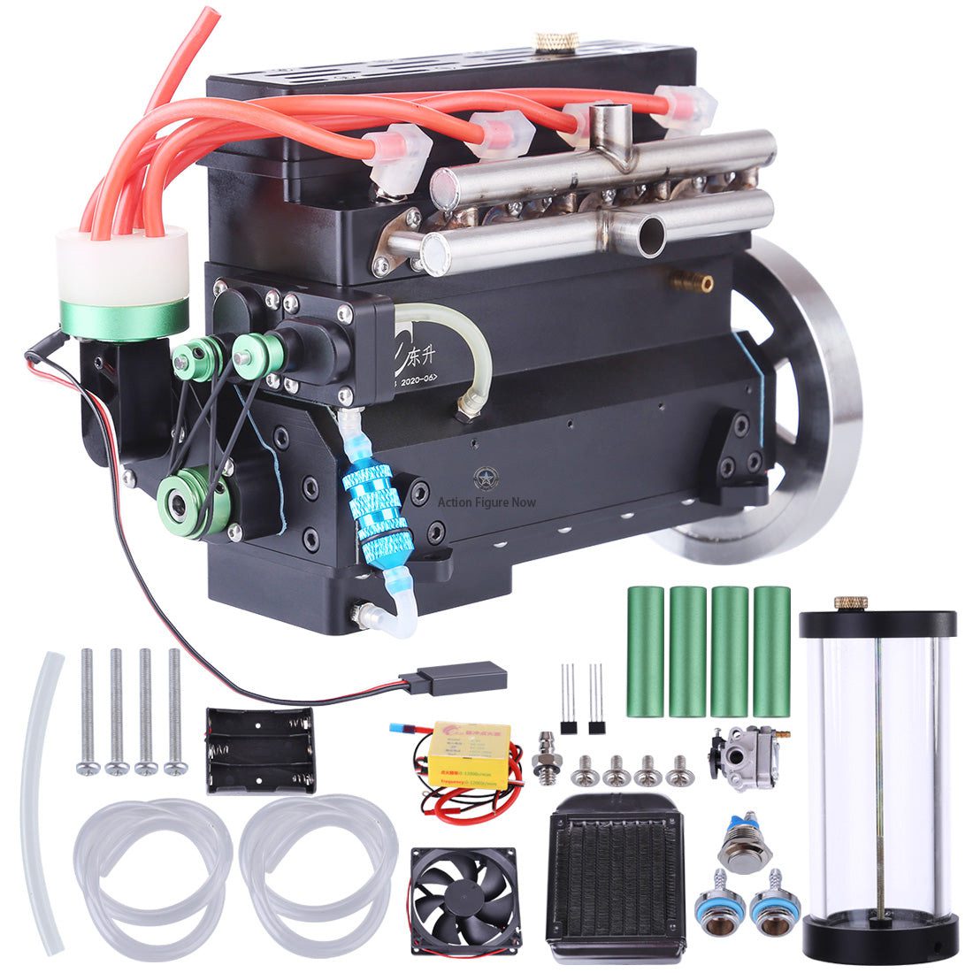 32cc Inline-4 Water-Cooled Petrol Engine for 1:5 Scale RC Car, Boat, and Airplane 32cc Inline-4 Water-Cooled Petrol Engine for 1:5 Scale RC Car, Boat, and Airplane