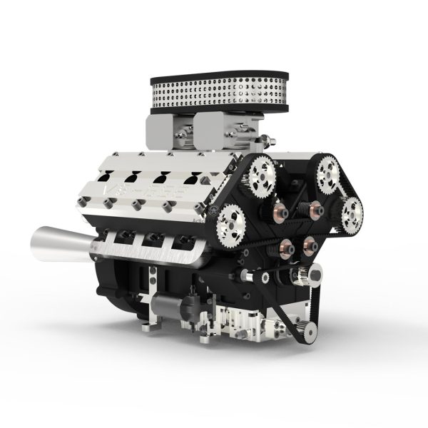 ENJOMOR V8 G52 78CC DOHC 4-Stroke 8-Cylinder Water-Cooled Electric Gasoline I.C. Engine Model (V8 Engine Model in Motion)