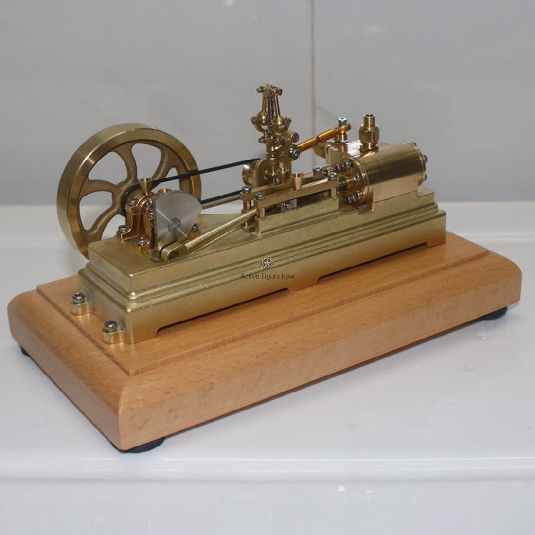 1.7CC Miniature Retro Horizontal Single Cylinder Reciprocating Double Acting Steam Engine with Speed Reducer 1.7CC Miniature Retro Horizontal Single Cylinder Reciprocating Double Acting Steam Engine with Speed Reducer