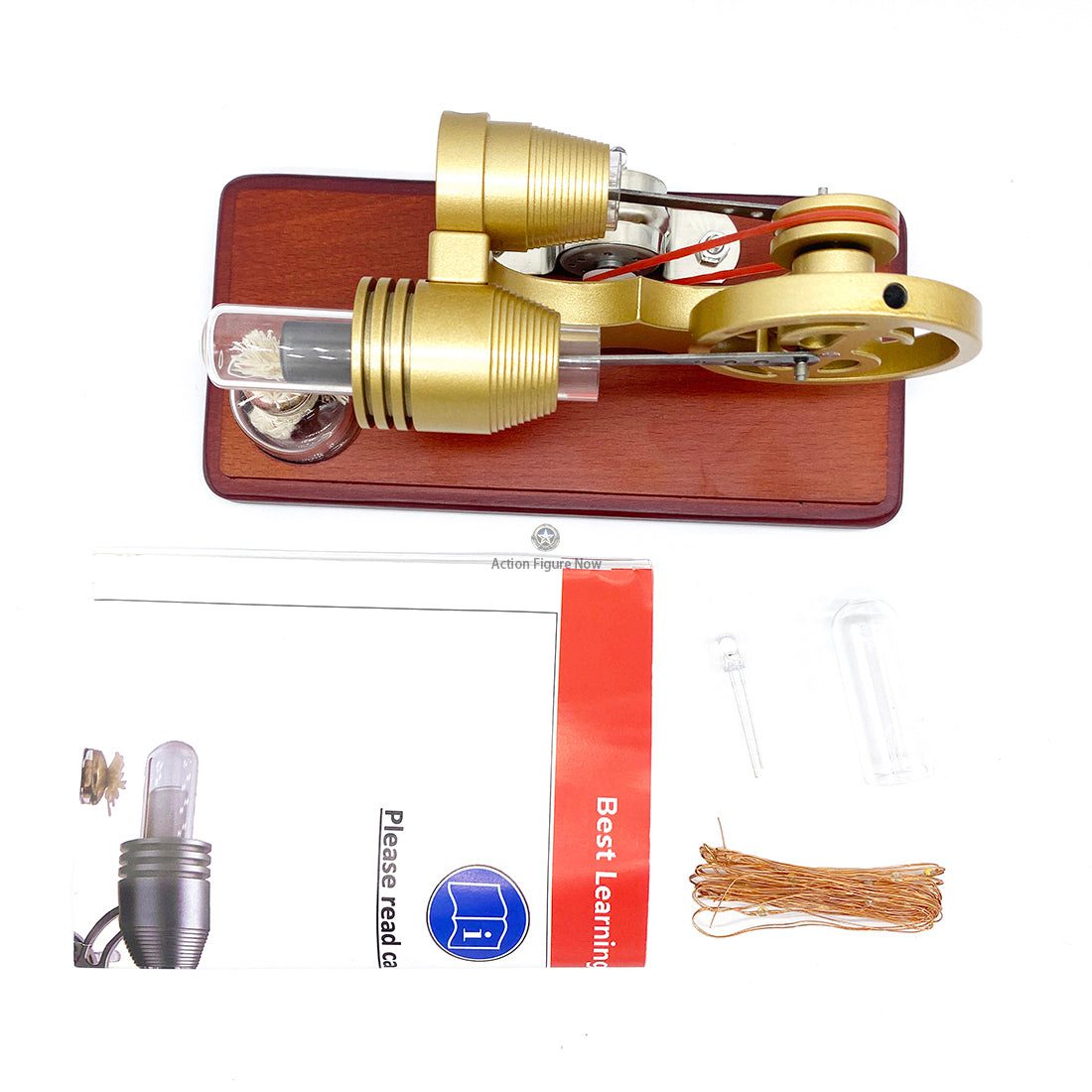 Stirling Engine Generator Model Y: Educational Retro Science Toy with LED Illumination Stirling Engine Generator Model Y: Educational Retro Science Toy with LED Illumination