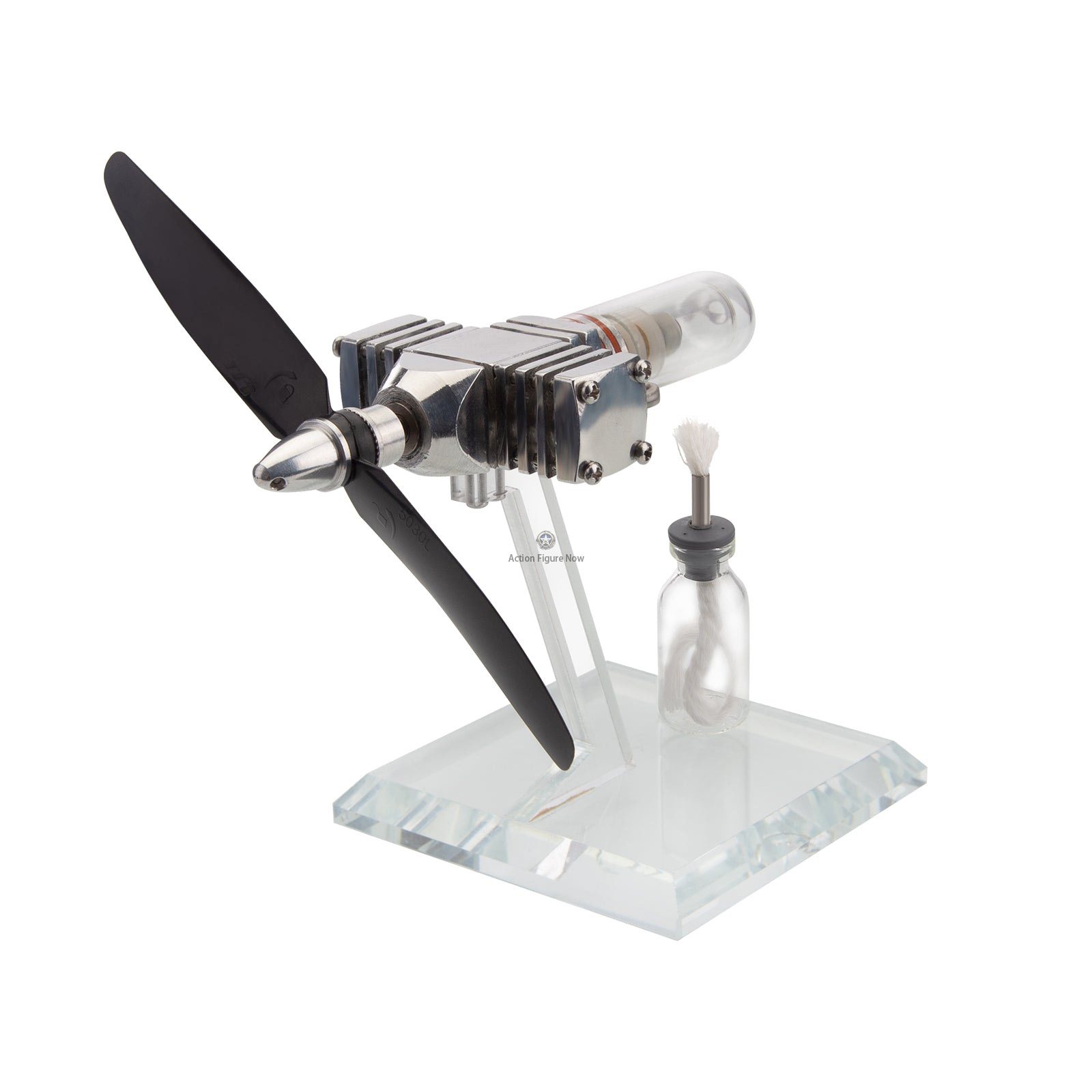 ENJOMOR Plane Head Stirling Engine Pocket-Sized Free-Piston External Combustion Engine Model Toy