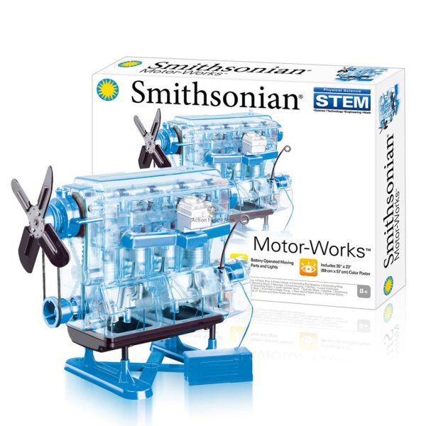 Smithsonian Motor Works Advanced Science Kit: Build Your Own 4-Cylinder Internal Combustion Engine Model