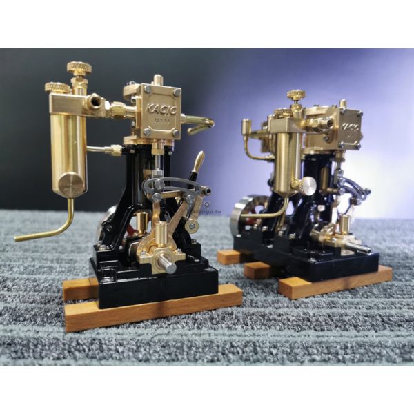 KACIO LS2-14 2-Cylinder Reciprocating Retro Steam Engine Model Kit for Model Ships and Boats (80cm+)