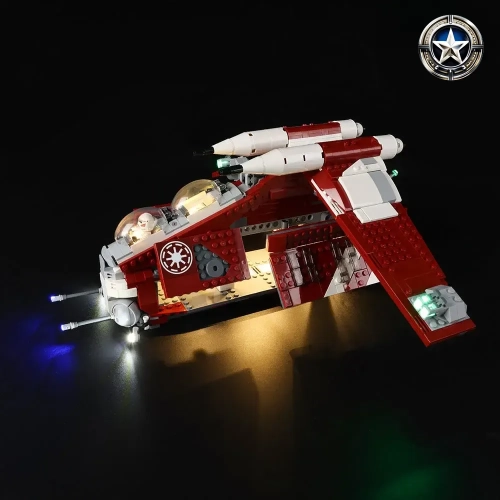 Light Kit Compatible with Coruscant Guard Gunship Model Number 75354 for Enhanced Building Experience