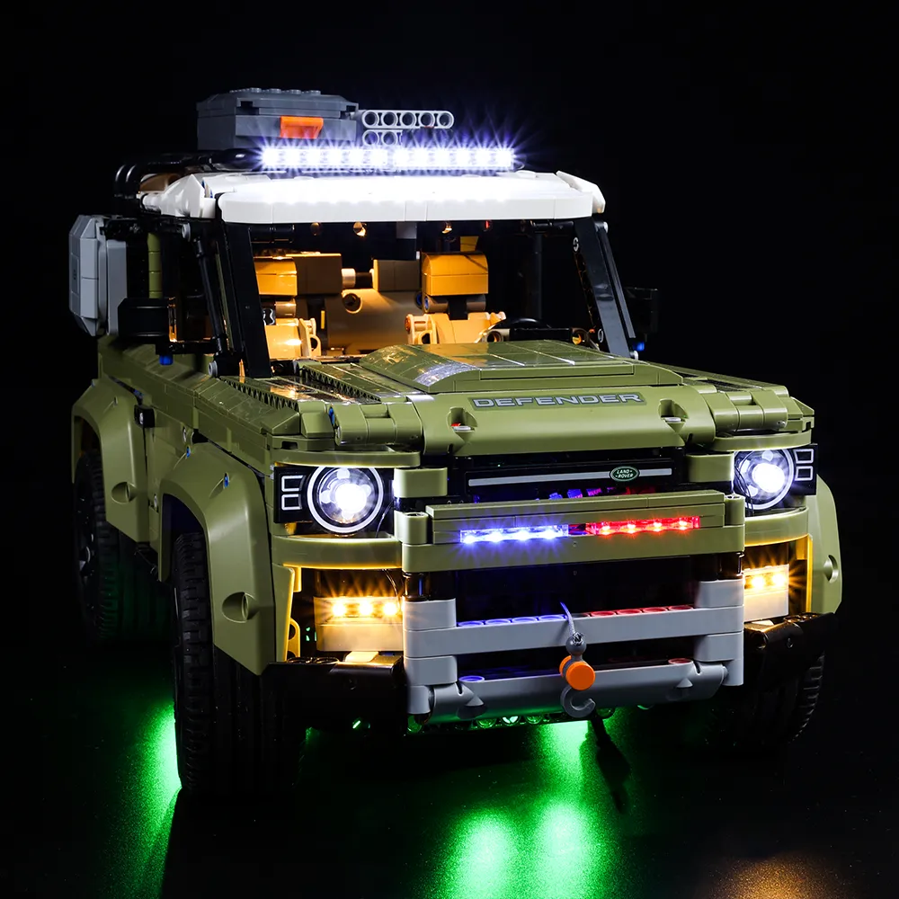 Land Rover Defender 42110 Compatible Light Kit Updated Version for Enhanced Vehicle Lighting