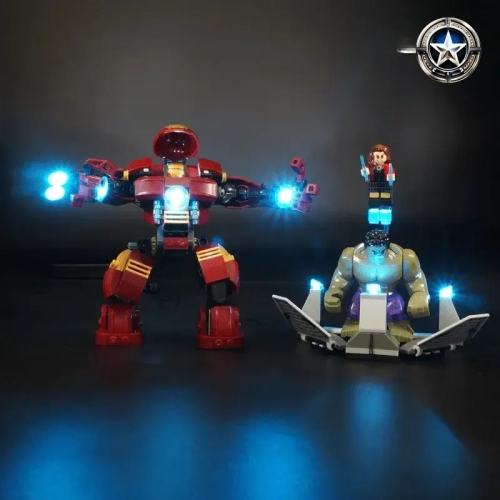 Light Kit Upgrade for The Incredible Hulk Buster Smash Set 76031 Toy Model