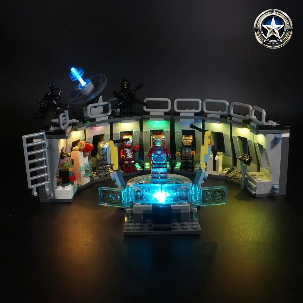 Iron Man Hall of Armor LED Light Kit Compatible with Set 76125 Iron Man Hall of Armor LED Light Kit Compatible with Set 76125
