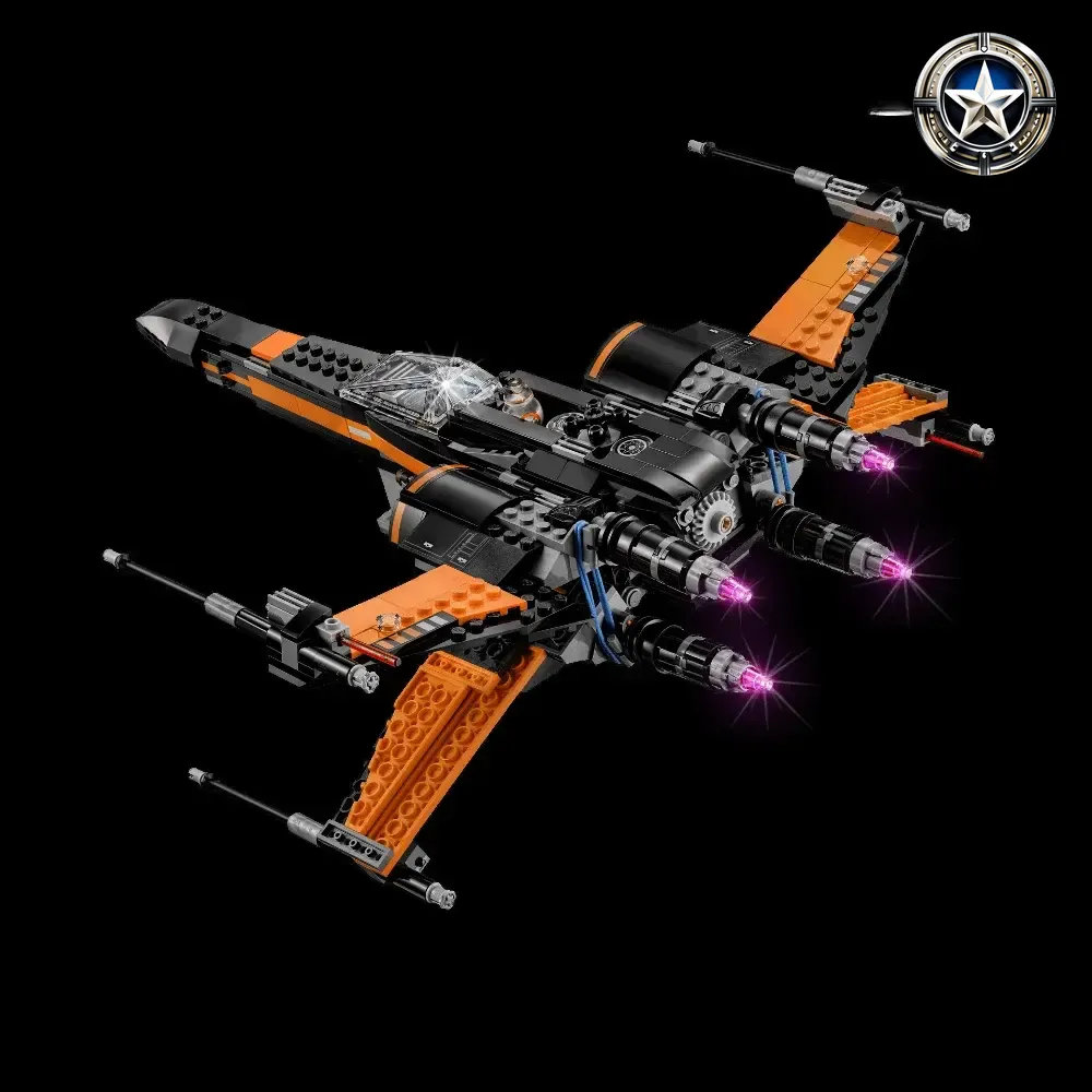 Light Kit for Star Wars Poe X Wing Fighter Model 75102 Add On Upgrade Light Kit for Star Wars Poe X Wing Fighter Model 75102 Add On Upgrade