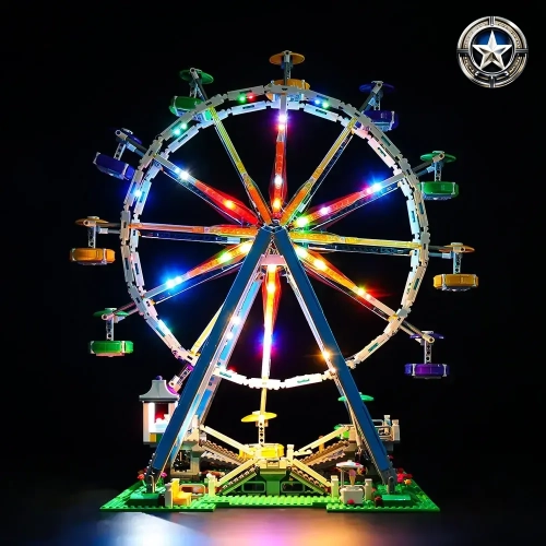 Ferris Wheel Lighting Kit Updated Version for LEGO Set 10247 Accessories