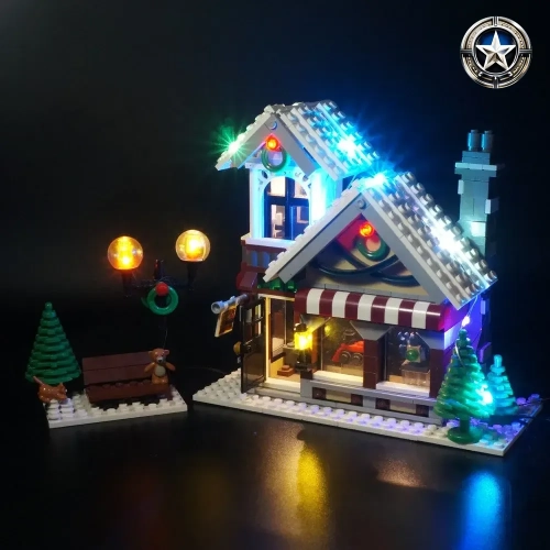 Winter Toy Shop Lighting Kit for Lego 10249 Building Set Enhancing Display