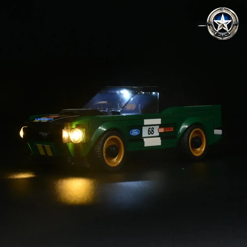 LEGO Ford Mustang Fastback Model 75884 LED Lighting Upgrade Kit Compatible LEGO Ford Mustang Fastback Model 75884 LED Lighting Upgrade Kit Compatible