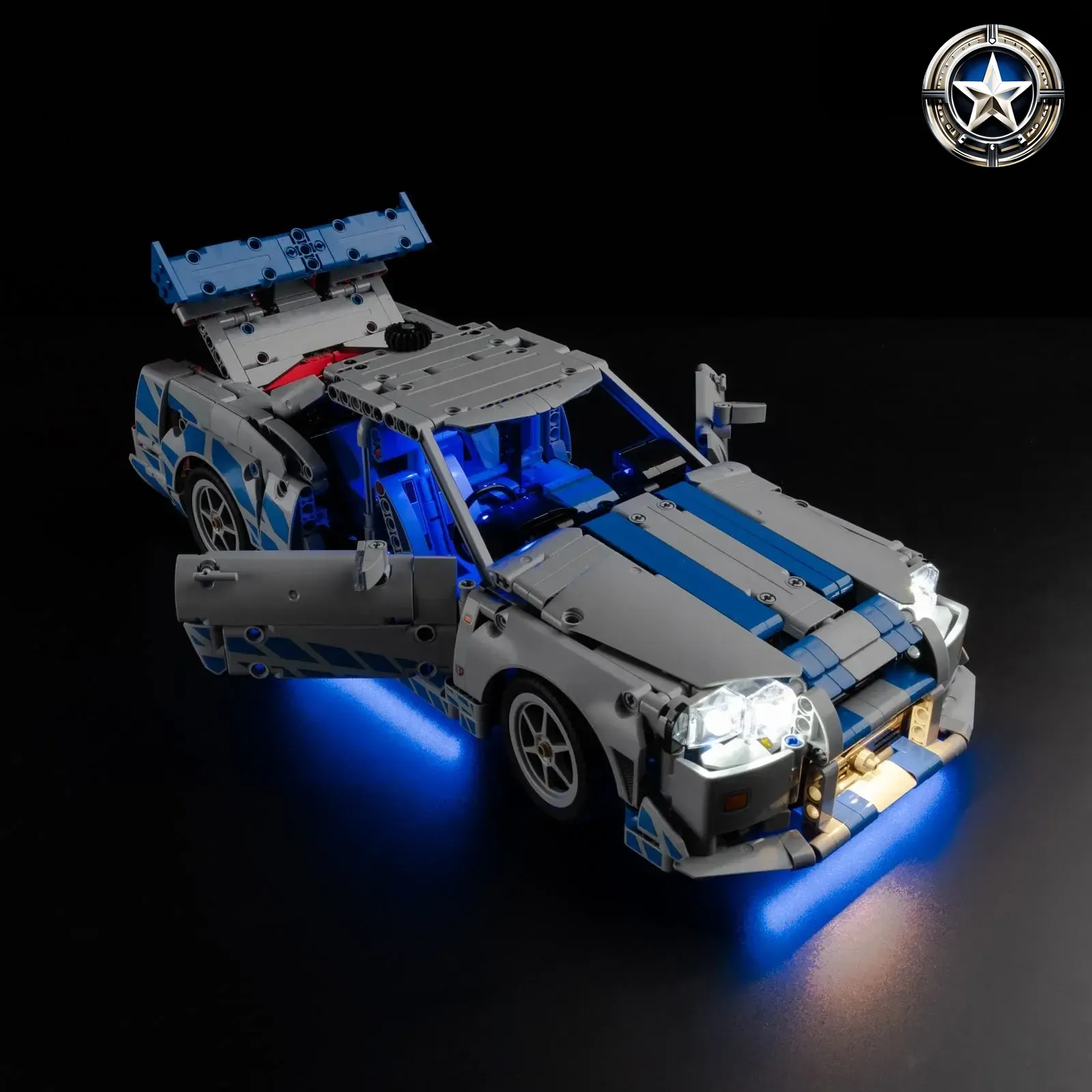 LEGO 2 Fast 2 Furious Nissan Skyline GT-R (R34) Car 42210 Light Kit