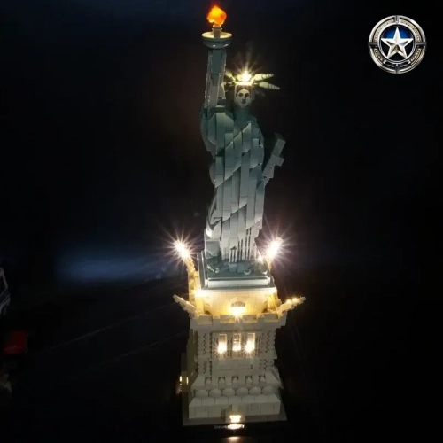 Statue of Liberty Lighting Kit Compatible with Set 21042 Model Build Accessory