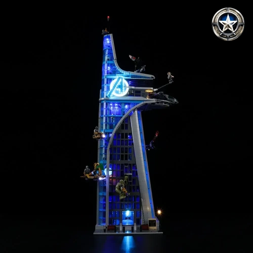 Avengers Tower Building Set Light Kit Compatible with Lego 76269 Model Parts