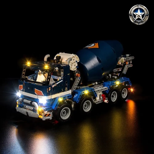 Concrete Mixer Truck Lighting Kit for Building Construction Toy Model Set