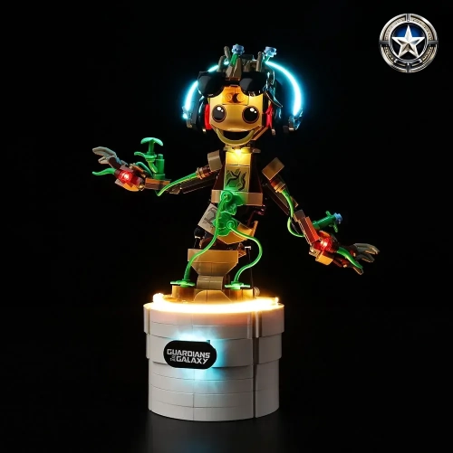 Dancing Groot Light Kit Replacement Accessory for Lego Set 76297 Bright LED Upgrade