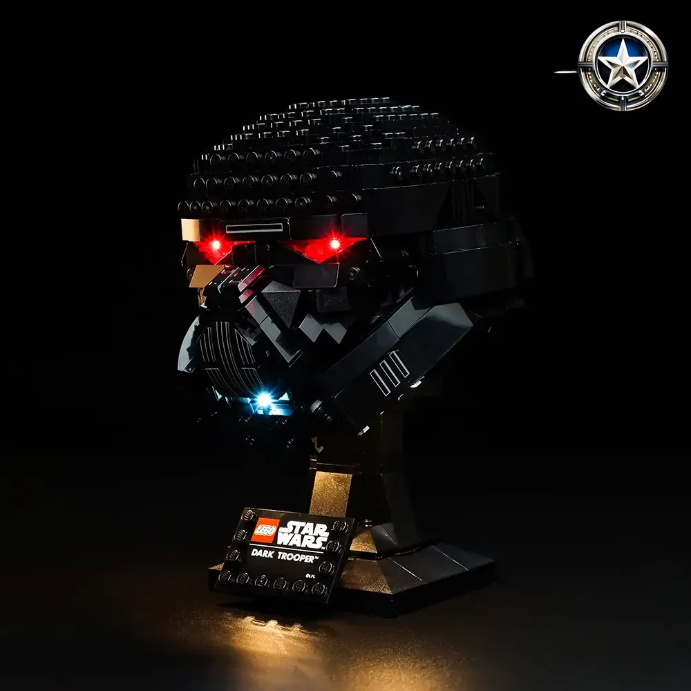 Light Kit for Star Wars Dark Trooper Helmet Model 75343 Enhanced Lighting Gear Light Kit for Star Wars Dark Trooper Helmet Model 75343 Enhanced Lighting Gear