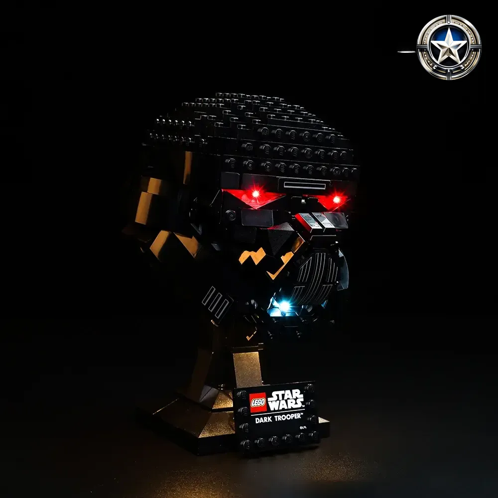 Light Kit for Star Wars Dark Trooper Helmet Model 75343 Enhanced Lighting Gear Light Kit for Star Wars Dark Trooper Helmet Model 75343 Enhanced Lighting Gear