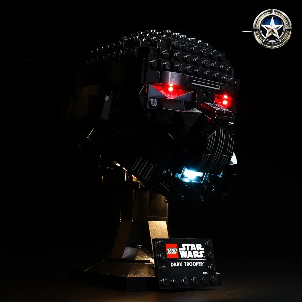 Light Kit for Star Wars Dark Trooper Helmet Model 75343 Enhanced Lighting Gear Light Kit for Star Wars Dark Trooper Helmet Model 75343 Enhanced Lighting Gear