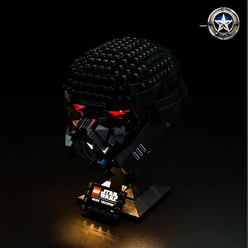 Light Kit for Star Wars Dark Trooper Helmet Model 75343 Enhanced Lighting Gear Light Kit for Star Wars Dark Trooper Helmet Model 75343 Enhanced Lighting Gear