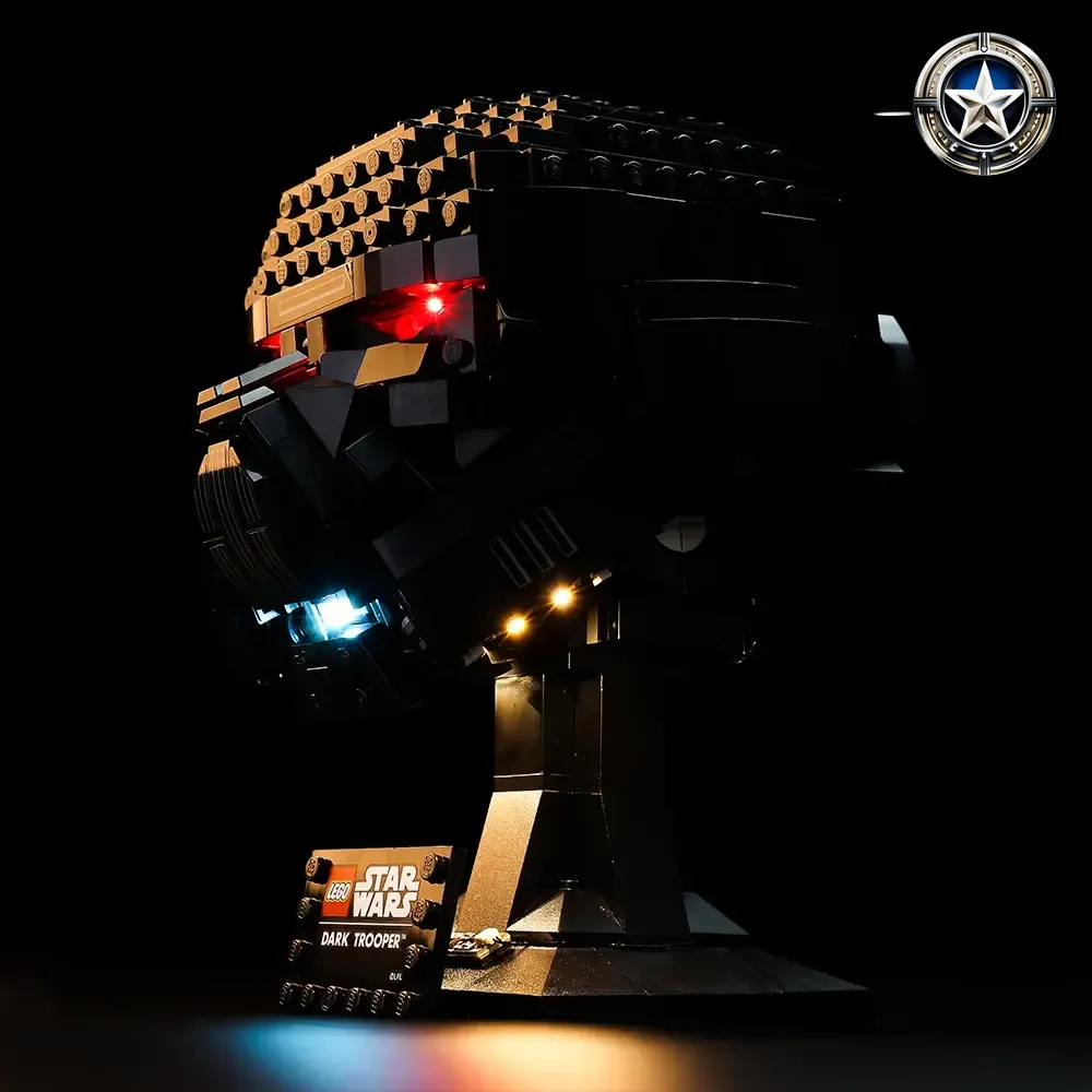 Light Kit for Star Wars Dark Trooper Helmet Model 75343 Enhanced Lighting Gear Light Kit for Star Wars Dark Trooper Helmet Model 75343 Enhanced Lighting Gear
