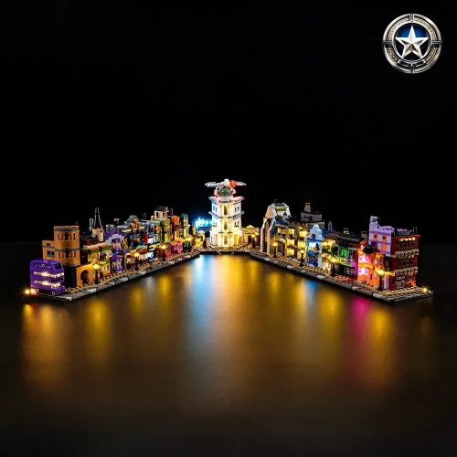 Light Kit for Harry Potter Diagon Alley Wizarding Shops Building Set 76444
