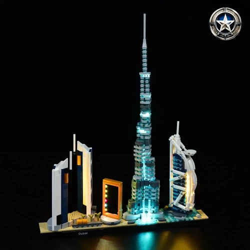 Premium Light Kit Replacement for Dubai Building Set Model 21052 Compatible