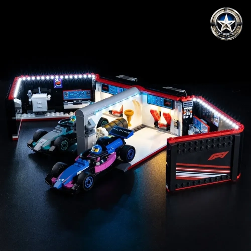 Light Kit for F1 Racing Garage Mercedes AMG Alpine Car Model 60444