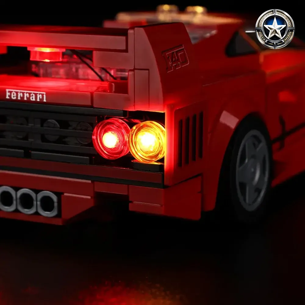 Light Kit for Ferrari F40 Supercar Model Building Set 76934 Edition Toy Light Kit for Ferrari F40 Supercar Model Building Set 76934 Edition Toy