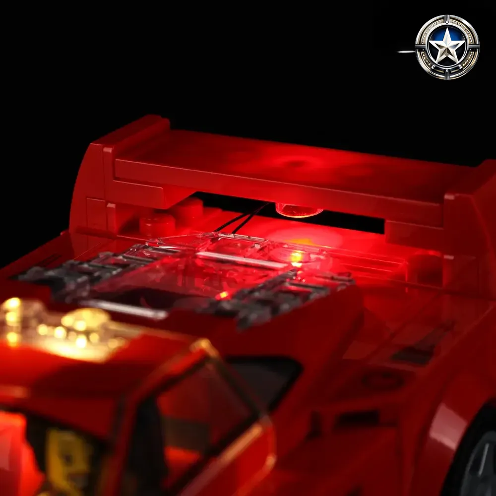 Light Kit for Ferrari F40 Supercar Model Building Set 76934 Edition Toy Light Kit for Ferrari F40 Supercar Model Building Set 76934 Edition Toy